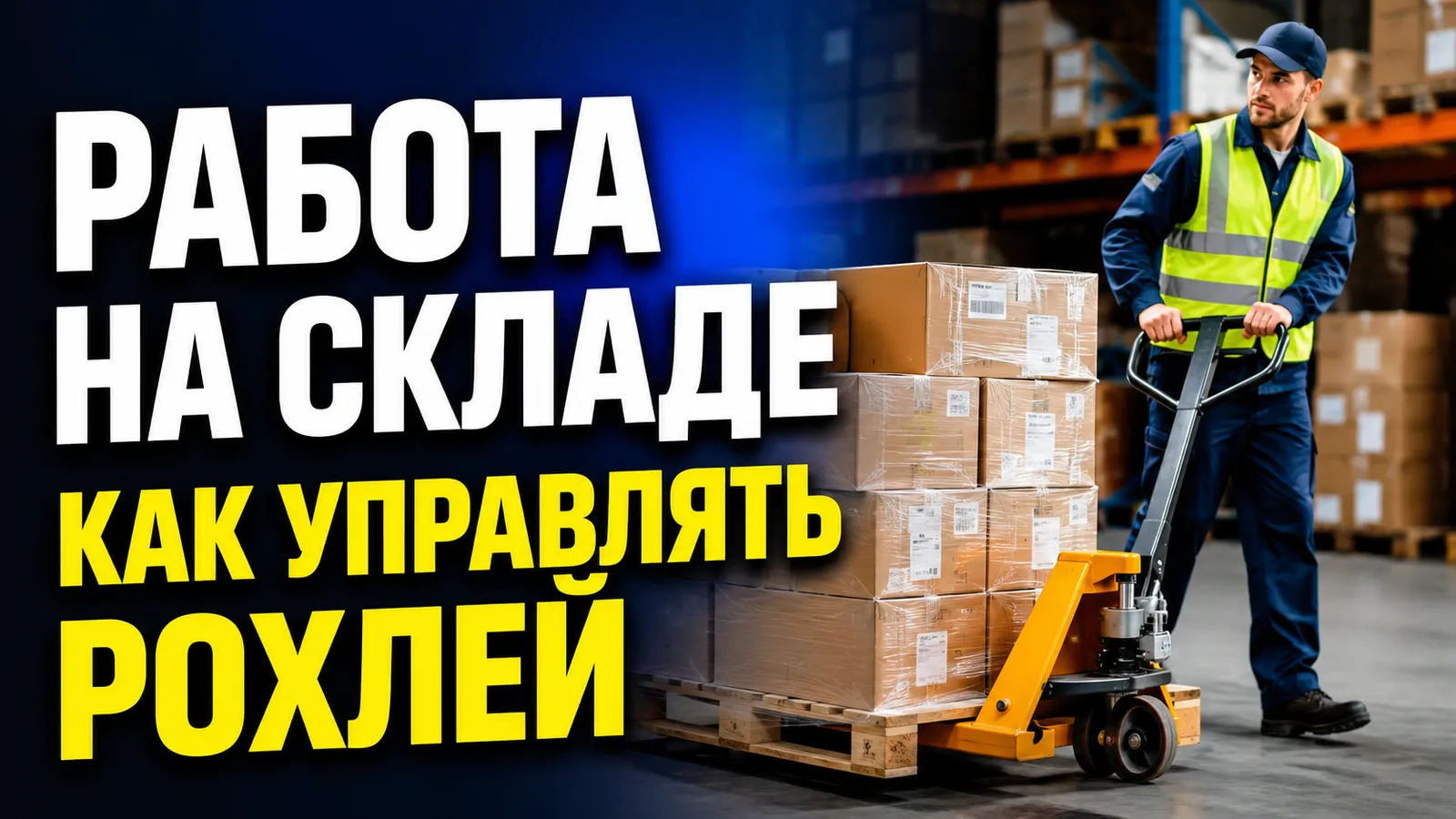 Складской инвентарь: как пользоваться гидравлической тележкой (рохлей)