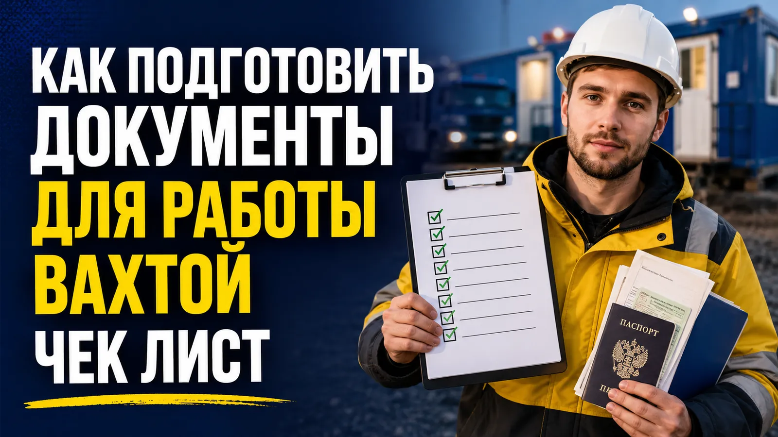 Как подготовить документы для работы вахтой: чек-лист для новичка